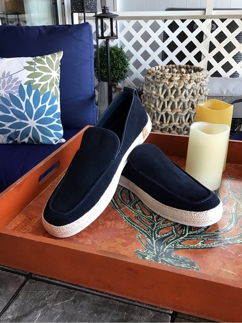 Moretti Gold Label Navajo Slip-On Suede / Espadrille Loafers